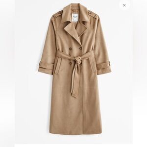 Abercrombie & Fitch Faux Suede Trench Coat